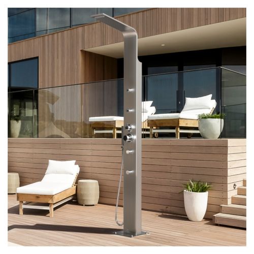  Brighton Silver 316L Marine Grade Stainless Steel Outdoor Pool Beach Shower