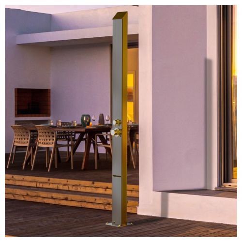 Toorak Silver 316L Stainless Steel Marine Grade  Outdoor Pool Backyard Shower