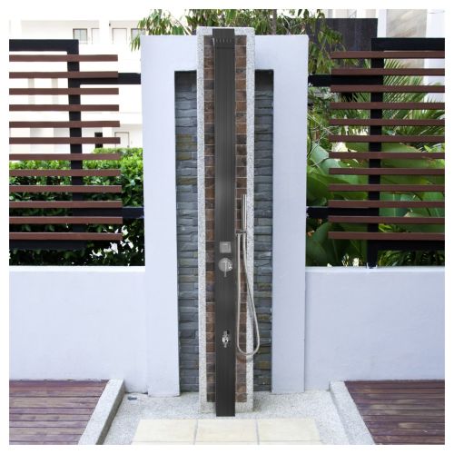 Windsor Black ADA Stainless Steel Outdoor Pool Shower Marine Grade 