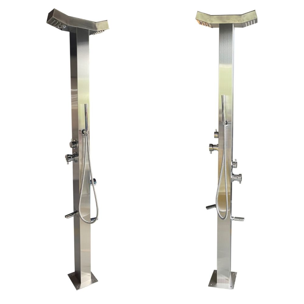 Bondi Double Head 316L Marine Grade Stainless Steel Outdoor Pool Shower Tower