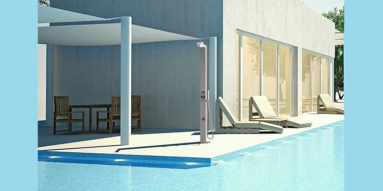 Bondi Silver ADA 316L Stainless Steel Marine Grade Outdoor Shower System Tower Panel