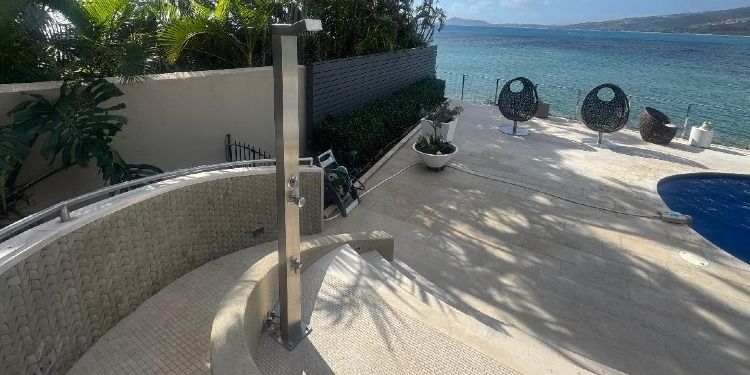 Bondi Silver 316L Stainless Steel Marine Grade Outdoor Pool Shower Panel