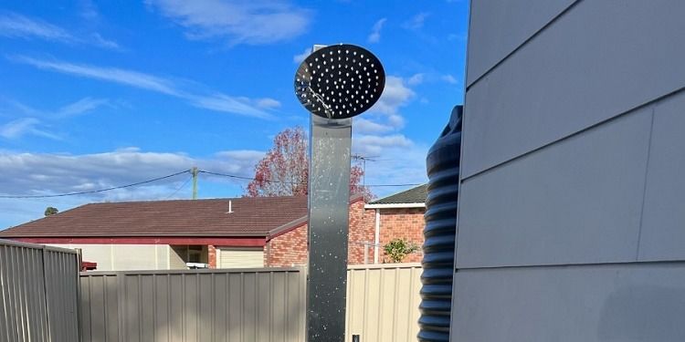  Milan Silver ADA  Complete Outdoor Shower Tower Panel 316L Marine Grade Stainless Steel