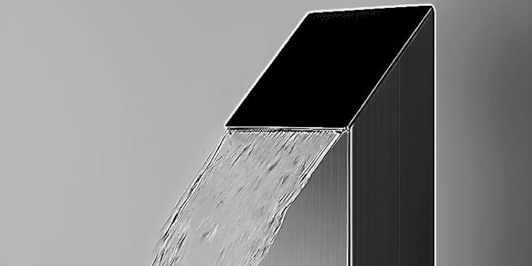 Toorak Black 316L Marine Grade Stainless Steel Outdoor Waterfall Pool Beach Shower Panel