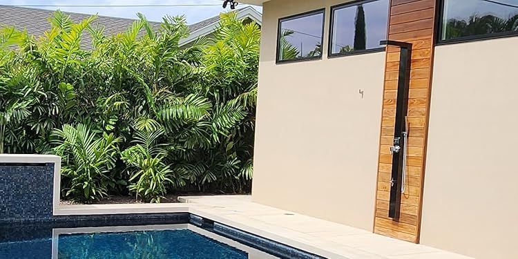 Windsor Black ADA Stainless Steel Outdoor Pool Shower Marine Grade 