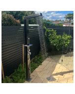 Reno Black ADA 316L Stainless Steel Outdoor Shower. Complete Shower System Tower Panel Marine Grade