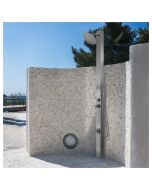 Milan Silver ADA  Complete Outdoor Shower Tower Panel 316L Marine Grade Stainless Steel