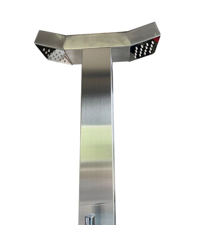Bondi Double Head 316L Marine Grade Stainless Steel Outdoor Pool Shower Tower