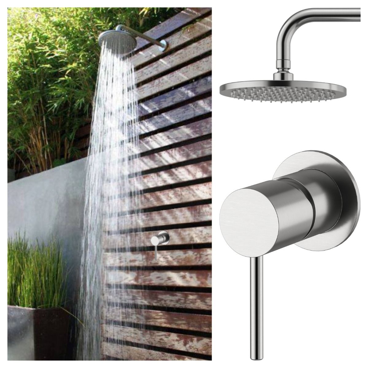 DEAL OF THE WEEK / Alpha Outdoor Marine Grade Wall-Mounted Shower 316L Stainless Steel 