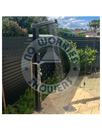Reno Black ADA 316L Stainless Steel Outdoor Shower. Complete Shower System Tower Panel Marine Grade