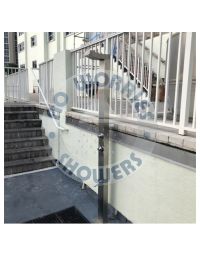 Bondi Push Button 15 Seconds Timed Flow Control. 316L Marine Grade Stainless Steel Outdoor Pool Shower (Cold Water Only)